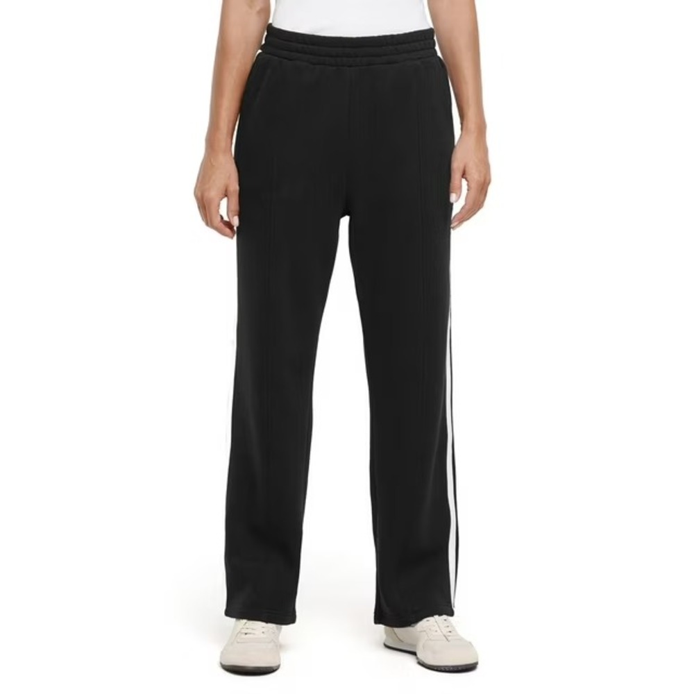 Express Womens Varsity Pant XXL Black High Waisted Striped Fleece Sweatpants